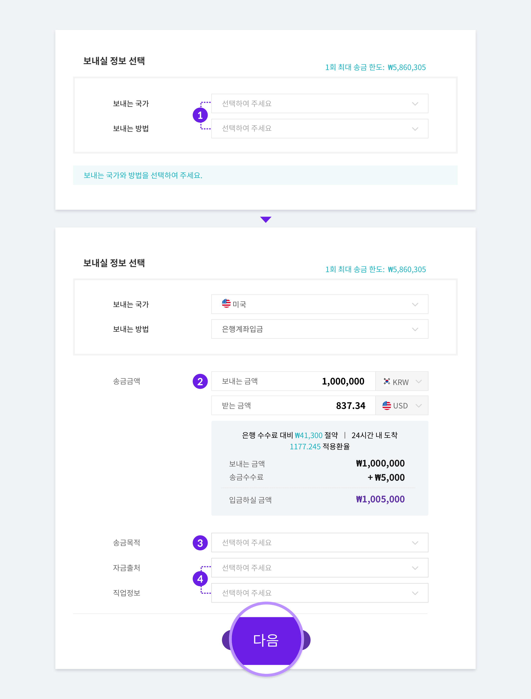 송금 이용방법 (WEB) – Utransfer